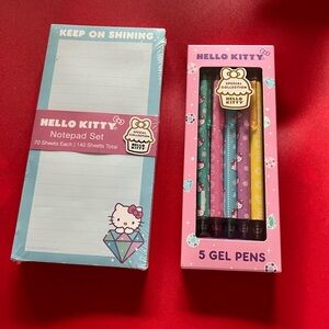 Hello Kitty notepad and pen bundle